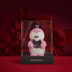 【新品爱礼】ROSEONLY诺誓 高端定制 永生玫瑰 公仔系列 玫瑰企鹅 送朋友 情人节礼物