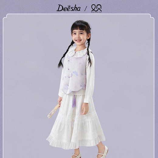笛莎Deesha观山见女童马甲2025秋季女童马甲 商品图0