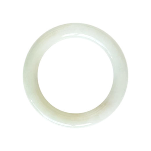 【天然正品】A货翡翠天然细腻无纹裂糯种圆条58.5号翡翠手镯女士现售价：980特价！280325AH64 商品图0