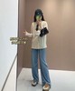 新款地素原版长袖T恤假两件网纱拼接花朵印花可露丽上衣 商品缩略图4