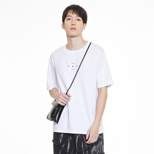 GXG男装纯棉休闲t恤夏季简约印花百搭短袖男士K&C 商品图4