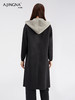 【商城同款】阿菁娜休闲百搭连帽假两件长款羊毛大衣F30D211023 商品缩略图3