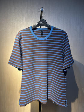 水淼2025秋爆款高弹休闲百搭条纹T恤1524