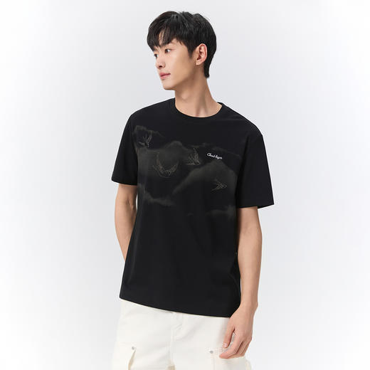 GXG男装【7A抗菌】25夏季凉感透气超柔软感亲肤舒适男式圆领短袖T恤K&C 商品图1