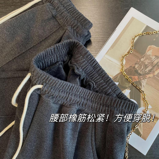 直发 【8716】寒冬不怕冷  高级灰 升级加厚～加绒直筒糯米裤 商品图4