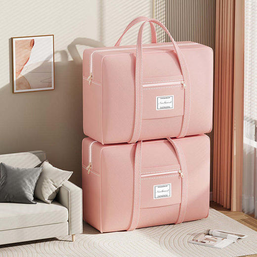 🌈告别凌乱【YOOHOPE粉色收纳袋】😻一个袋子，干翻你家里收纳需求 🔺防水耐磨，😘提肩两用，轻松收纳！ 🔺超大容量，可折叠设计，省心省力！ 商品图3