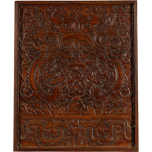 清中期	黄花梨浮雕龙纹画板挂屏 商品图5
