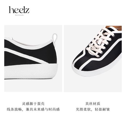 heelz设计师手工鞋履 ｜蛋壳底真丝时装运动鞋 3.5公分 商品图3