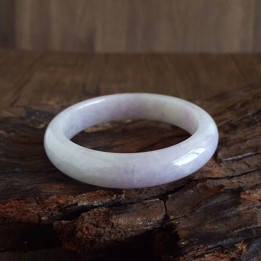 【天然正品】A货翡翠名称 天然细腻正桩细豆种56号紫罗兰翡翠手镯女士现售价：2380！280325AH75 商品图3