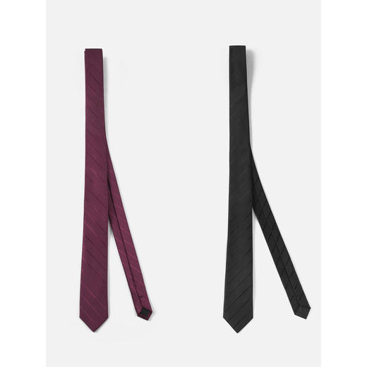 GXG领带男简约百撘商务箭头型纯色条纹衬衫西装正装铁路男士领带 商品图2