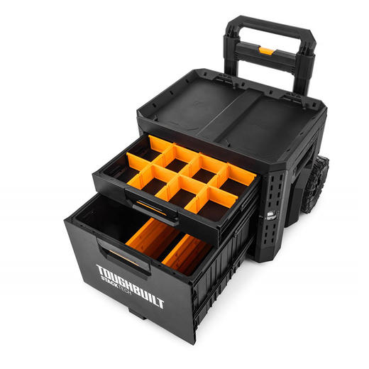 双抽屉拉杆拖轮堆叠工具箱-TB-B1-D-R92 商品图4