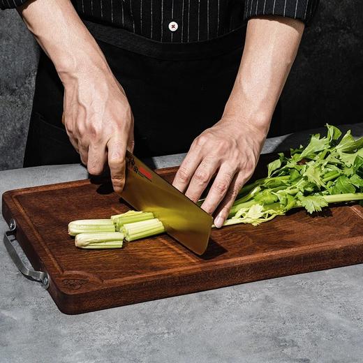 神田绣渤意黑金檀木砧板，南美进口黑金檀木整木整切无拼接0胶0漆0蜡高硬度耐砍剁双面可用生熟分离基地直邮 商品图1