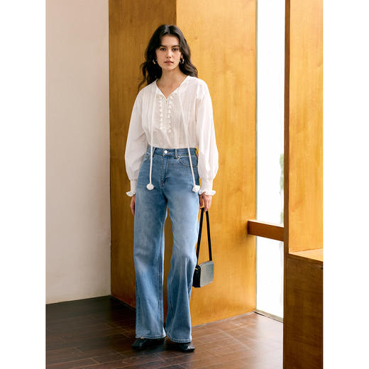 HeyDress水洗微弹直筒牛仔裤 商品图1