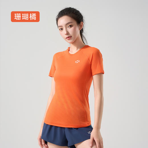 【59秒杀】有为者/男女款呼吸方格圆领速干短袖轻薄吸汗T恤透气跑步服动感风 商品图9