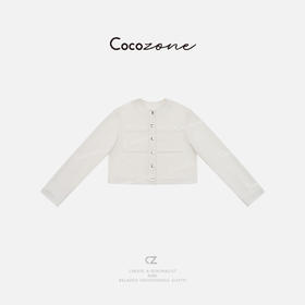 COCO ZONE 刘一一【桑蚕丝混纺】显瘦精致感圆领长袖外套CD1A1119