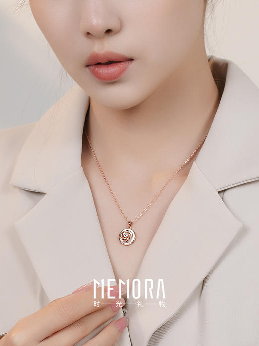 【任选3件599元】小玫好项链 S925银玫瑰花耳饰时尚ins风项链MEMORA诗普琳YNE00301、YEE00901（线上专供） 商品图1