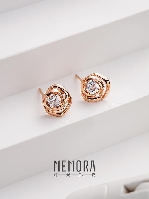 【任选3件599元】小玫好项链 S925银玫瑰花耳饰时尚ins风项链MEMORA诗普琳YNE00301、YEE00901（线上专供） 商品图5