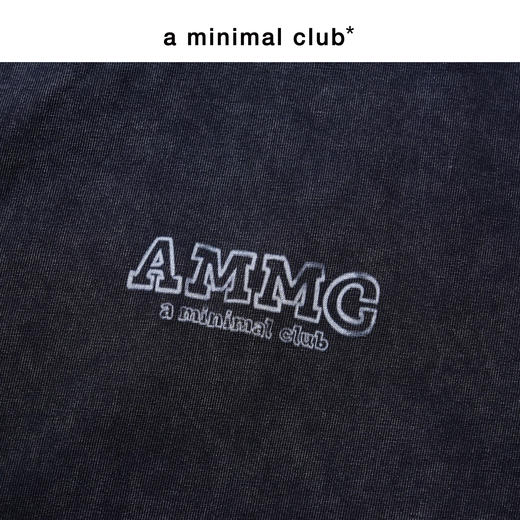 a minimal club纯棉做旧男T恤vintage宽松圆领纯色短袖夏AM55TE09 商品图4