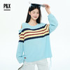 P&X设计师女装2025秋季长袖极套撞色头针织衫825331105 蓝色 商品缩略图3