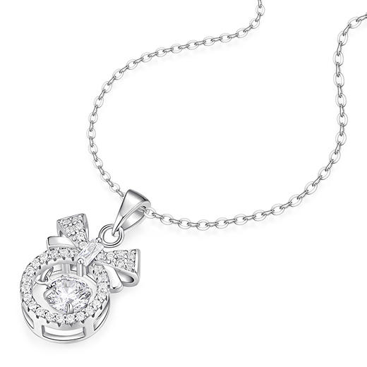 卡蒂罗KADER 灵动少女心项链 闪锆满铺蝴蝶结花环甜美浪漫小众轻奢设计 通勤百搭 女友告白纪念日 925银 项链 女款 告白纪念日 礼盒 商品图1