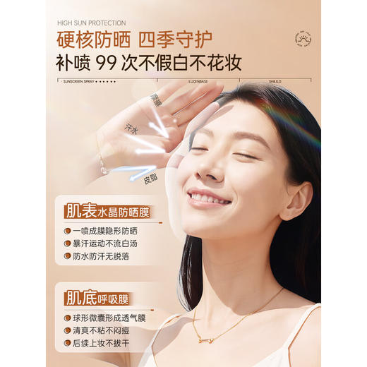 【彩妆79选3】透真施莉洛清透倍护防晒喷雾SPF50+PA+++200ml 商品图6