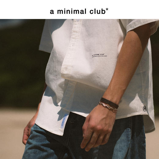 a minimal club极简翻领纯色夏季短袖港风衬衫休闲百搭AM55SH04 商品图4