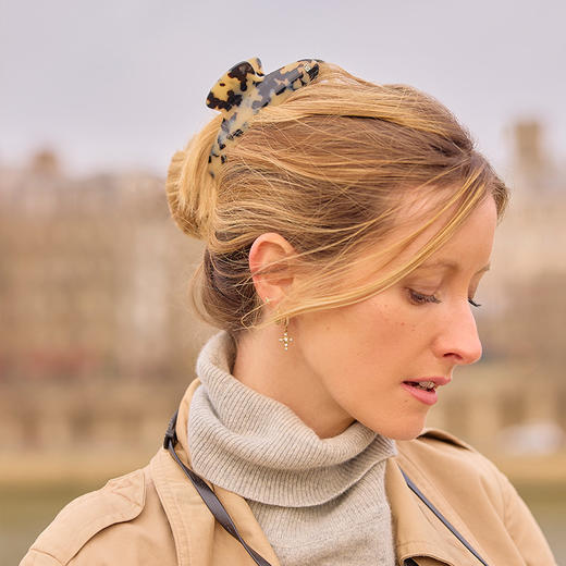 品牌直发 Alexandre De Paris 经典鲨鱼夹大号 E深褐色/W玳瑁色/N黑色 商品图4