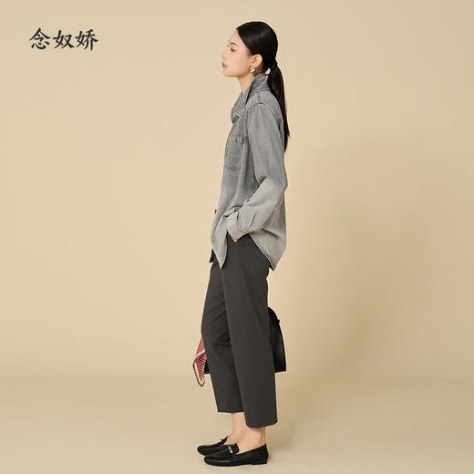 【商场同款】CNT5855 “弹力商务裤 ”显瘦 舒适弹力 石墨灰色肤感细腻 色彩雅致 小脚裤 商品图3