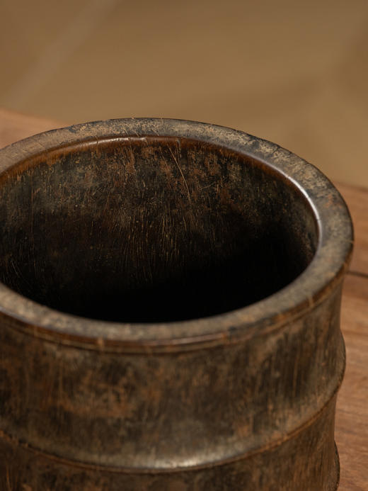 明	黄花梨竹节工笔筒 商品图3