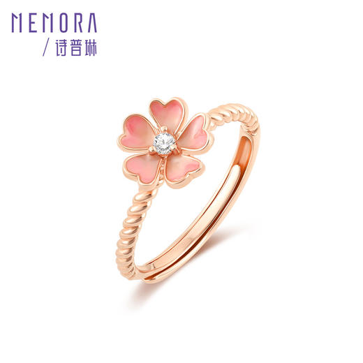 【任选3件599元】蜜粉桃花 S925银花朵项链耳饰戒指淑女风项链MEMORA诗普琳YNE01001、YEE02801、YRE00901（线上专供） 商品图8