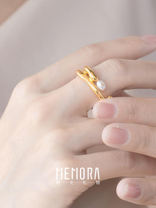 【任选3件599元】偏爱也是例外戒指 S925银时尚ins风珍珠戒指MEMORA诗普琳YRE00501（线上专供） 商品图4