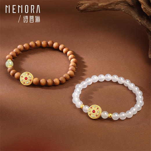 足金八宝罗盘转运珠 黄金转运珠MEMORA诗普琳HP877301 商品图6