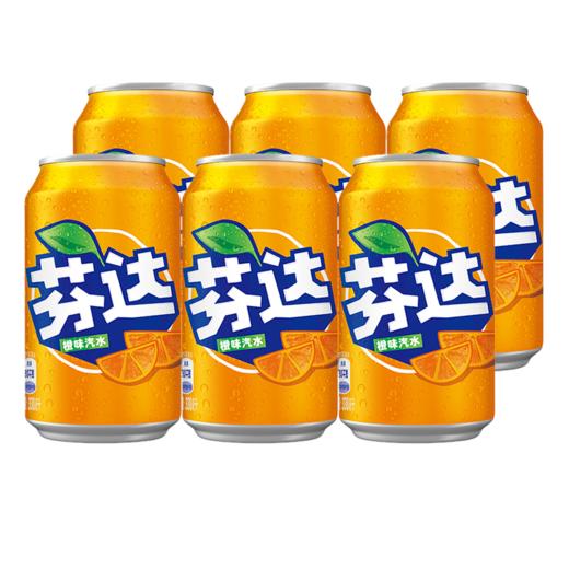 雪碧清爽柠檬味汽水/芬达橙味汽水 330ml*6罐（保质期到2025年12月24日，介意勿拍） 商品图1