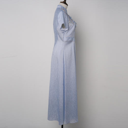 吉祥衣家新中式国风夏新款裙子气质显瘦修身女装临江仙真丝连衣裙 商品图2