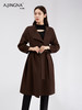 【商城同款】阿菁娜流畅活页领长款山羊绒大衣F30D211021 商品缩略图1