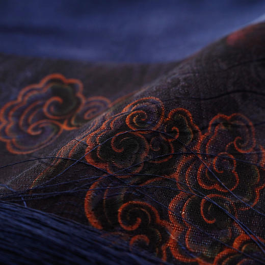 吉祥衣家新中式国风桑蚕丝裙子气质修身女装芷清幽兰连衣裙 商品图3