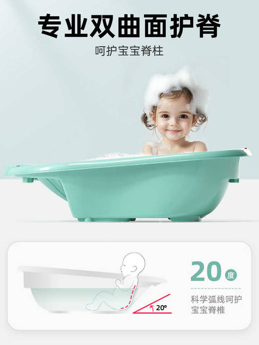 OKBABY婴儿宝宝洗澡盆儿童新生幼儿泡澡桶浴盆浴桶非折叠Onda巴新3823-161 商品图1