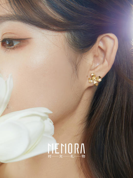 【任选3件599元】人间馥桂花耳饰 S925银耳环时尚ins风花朵耳钉MEMORA诗普琳YEE02001（线上专供） 商品图3