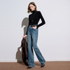 【六好漫画裤】三彩2025秋季新款微喇牛仔裤水洗喇叭裤休闲长裤通勤Z 商品缩略图3