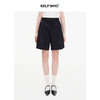 [宋佳同款]SELFWHO羊毛混纺压褶西裤短裤女2025秋新款通勤休闲裤 商品缩略图0
