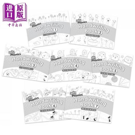 【中商原版】英文原版 快乐自然拼读书写练习册套装（1–7册）Jolly Phonics Handwriting Books set of books 1–7 商品图0