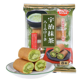 星七日本进口抹茶奶油夹心蛋糕卷136g 早餐下午茶点心 团购休闲零食 /休闲食品 /西式糕点 /其他西式糕点 商品图2