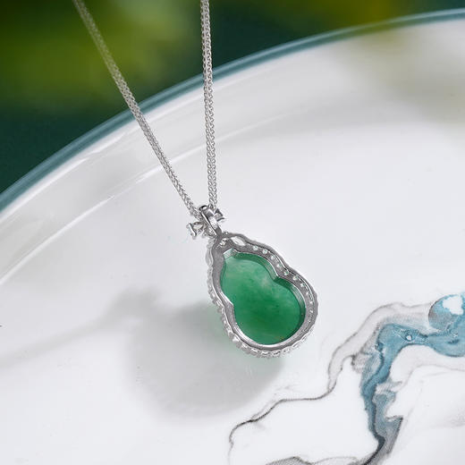 子佩集S925银【福禄宝瑞】套链【TL015847】纯银翡翠葫芦项链2509 商品图8