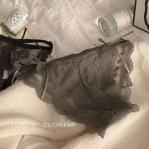 【3条装❗法式超薄网纱内裤】若隐若现的蕾丝，上身惊艳感十足，裸感舒适，不扎不勒肤，低腰纯棉裆少女甜美**性感纯欲三角裤头QQ 商品图2