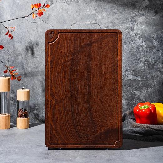 神田绣渤意黑金檀木砧板，南美进口黑金檀木整木整切无拼接0胶0漆0蜡高硬度耐砍剁双面可用生熟分离基地直邮 商品图0