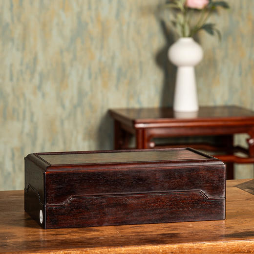 清早期	紫檀暗屉文房盖盒 商品图0