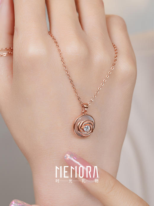 【任选3件599元】小玫好项链 S925银玫瑰花耳饰时尚ins风项链MEMORA诗普琳YNE00301、YEE00901（线上专供） 商品图10