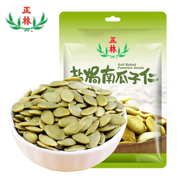 正林无壳盐焗熟南瓜子仁228g/袋坚果休闲零食（新旧包装随机发货） /休闲食品 /坚果炒货 /南瓜子 商品图1