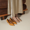 Westory2025年秋季极简尖头低跟胎牛V口单鞋通勤百搭浅口单鞋W25CE75631 商品缩略图5