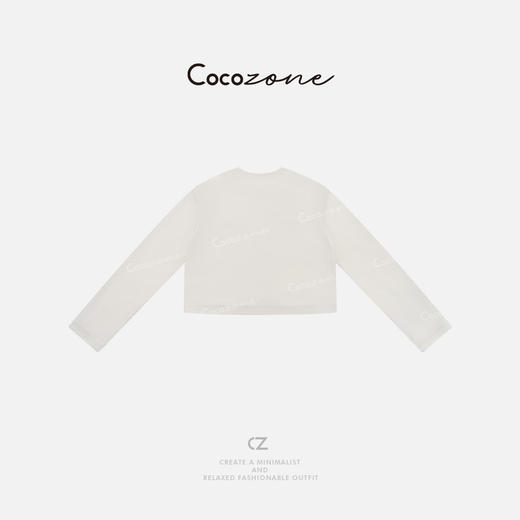COCO ZONE 刘一一【桑蚕丝混纺】显瘦精致感圆领长袖外套CD1A1119 商品图1